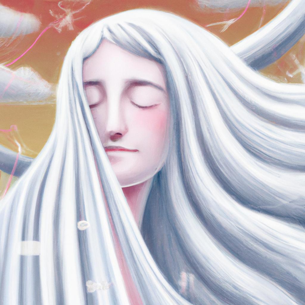 Imagem de capa do post "O Que Significa Sonhar com Cabelo Branco? Descubra Agora!" com um desenho digital