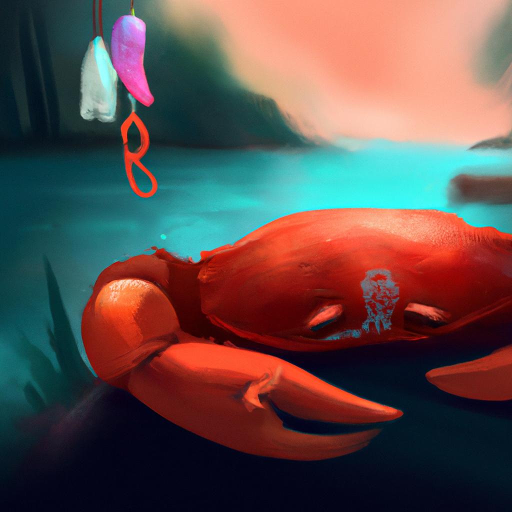 Imagem de capa do post "Descubra o Que Significa Sonhar com Caranguejo!" com um desenho digital