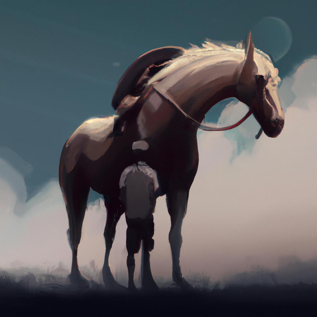 Imagem de capa do post "O Que é Sonhar com Cavalo? Descubra o Significado!" com um desenho digital