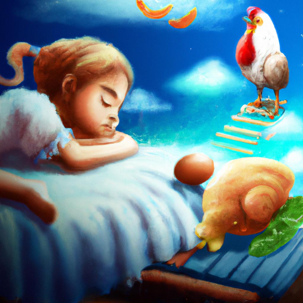 Imagem de capa do post "O que Significa Sonhar com Galinha Morta?" com um desenho digital