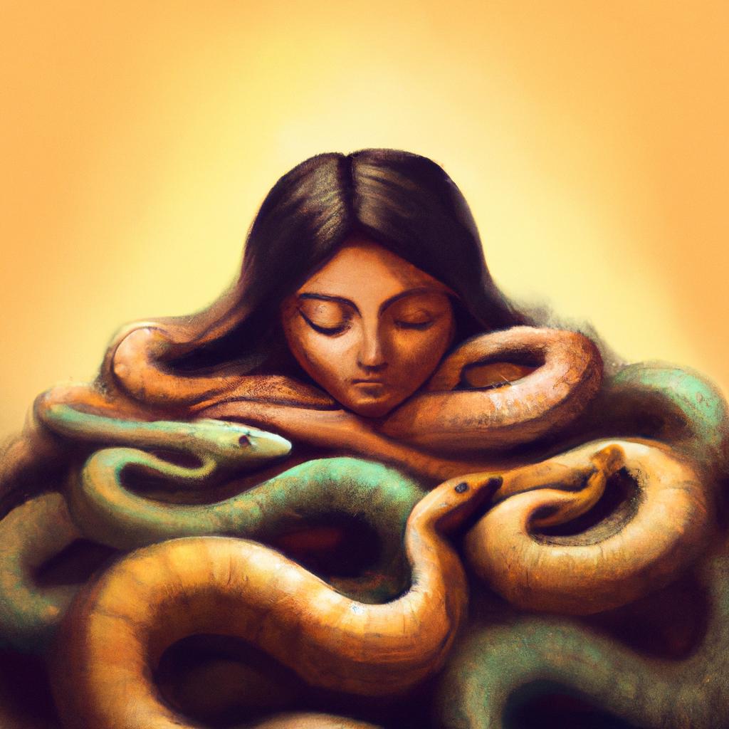Imagem de capa do post "O Que Significa Sonhar Com Muitas Cobras? Descubra Agora!" com um desenho digital