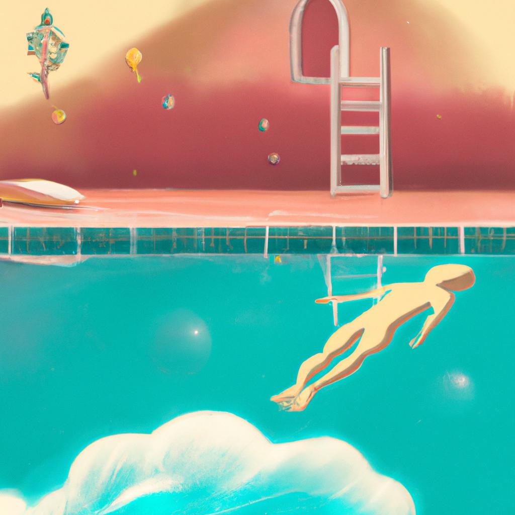 Imagem de capa do post "O Que Significa Sonhar com Piscina de Água Limpa?" com um desenho digital