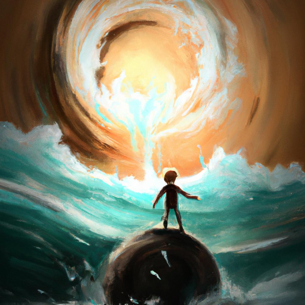 Imagem de capa do post "O Que Significa Sonhar com Tsunami? Descubra Agora!" com um desenho digital