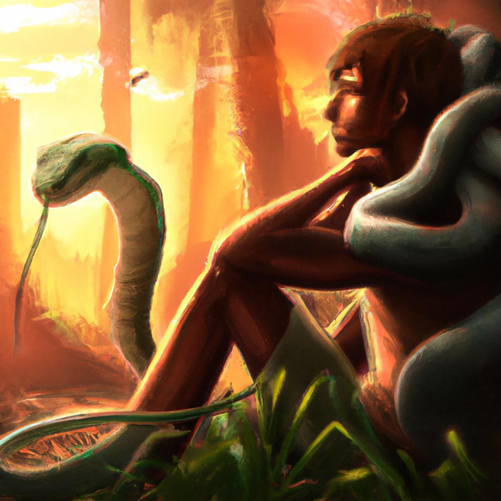 Imagem de capa do post Descubra O Que Jogar Quando Sonhar Com Cobra! com um desenho digital