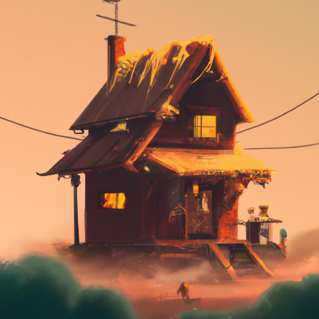 Imagem de capa do post "Descubra o que Significa Sonhar com a Casa Desabando!" com um desenho digital