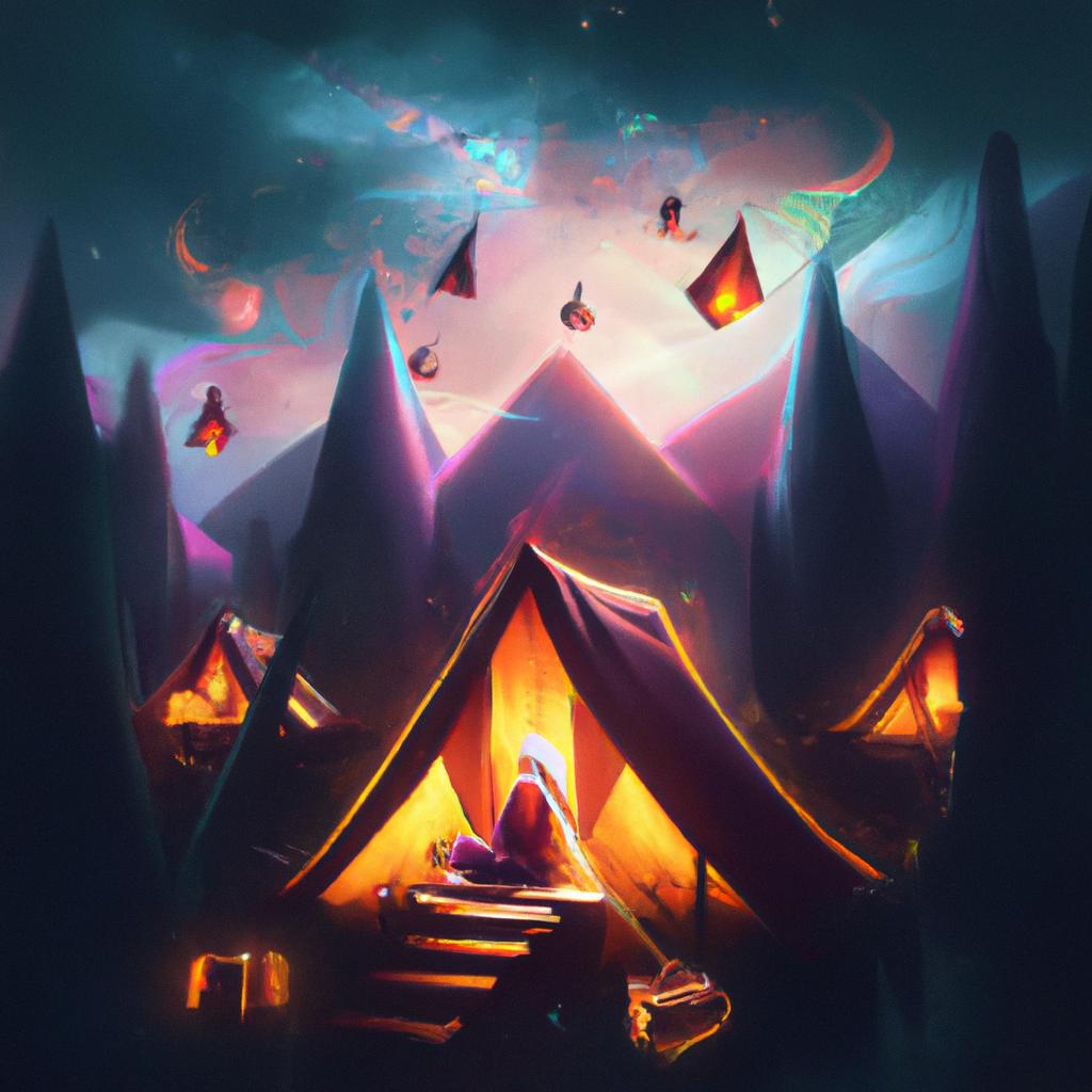 Imagem de capa do post Descubra o Que Significa Sonhar com Acampamento! com um desenho digital