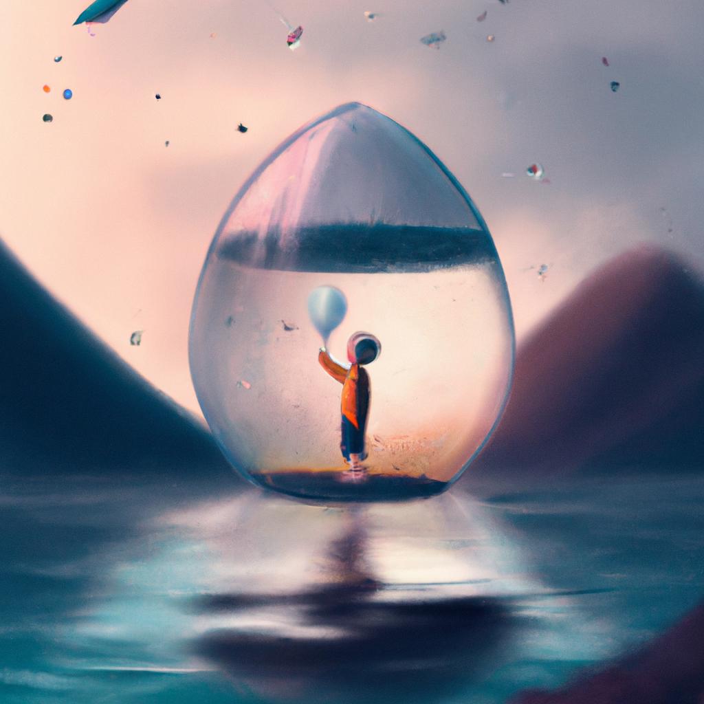 Imagem de capa do post "Descubra o que Significa Sonhar com Água Transparente!" com um desenho digital