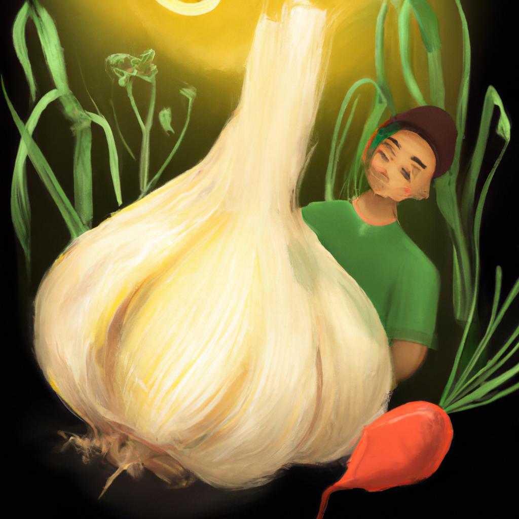 Imagem de capa do post "O Que Significa Sonhar com Alho? Descubra Aqui!" com um desenho digital