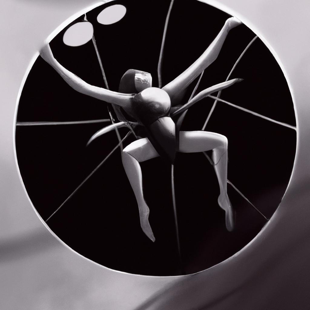 Imagem de capa do post "Descubra o Que Significa Sonhar com Aranha Preta e Branca" com um desenho digital