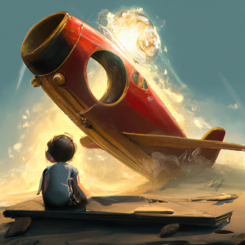 Imagem de capa do post "Avisão Caindo e Explodindo: Descubra o Significado dos Sonhos!" com um desenho digital