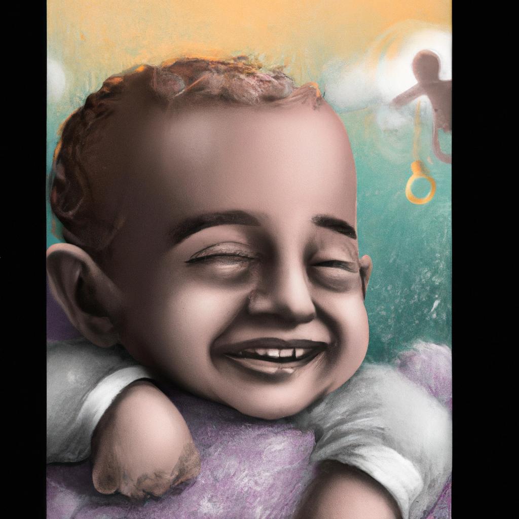 Imagem de capa do post "Descubra o Que Significa Sonhar com Bebê Sorrindo!" com um desenho digital