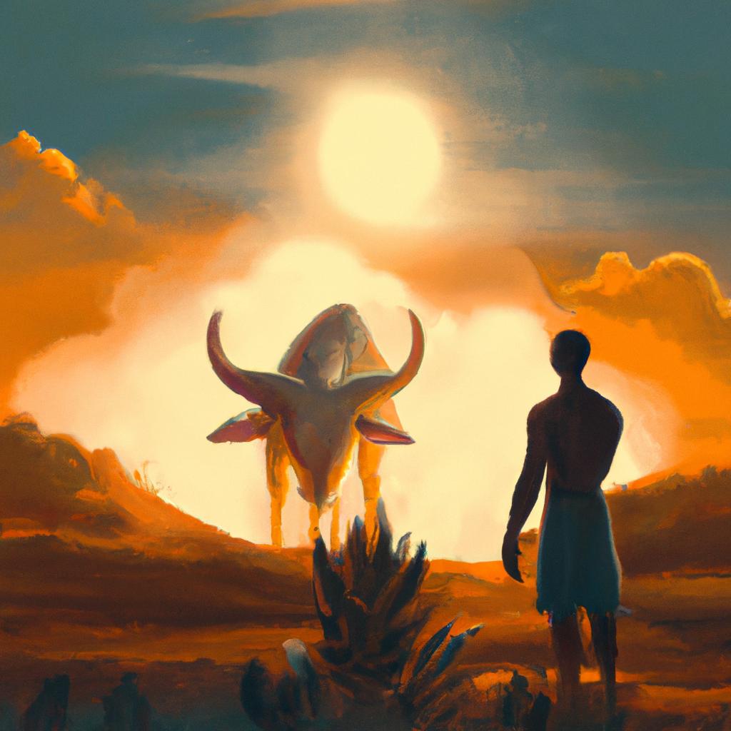 Imagem de capa do post "O Que Significa Sonhar com Boi Valente: Descubra Agora!" com um desenho digital