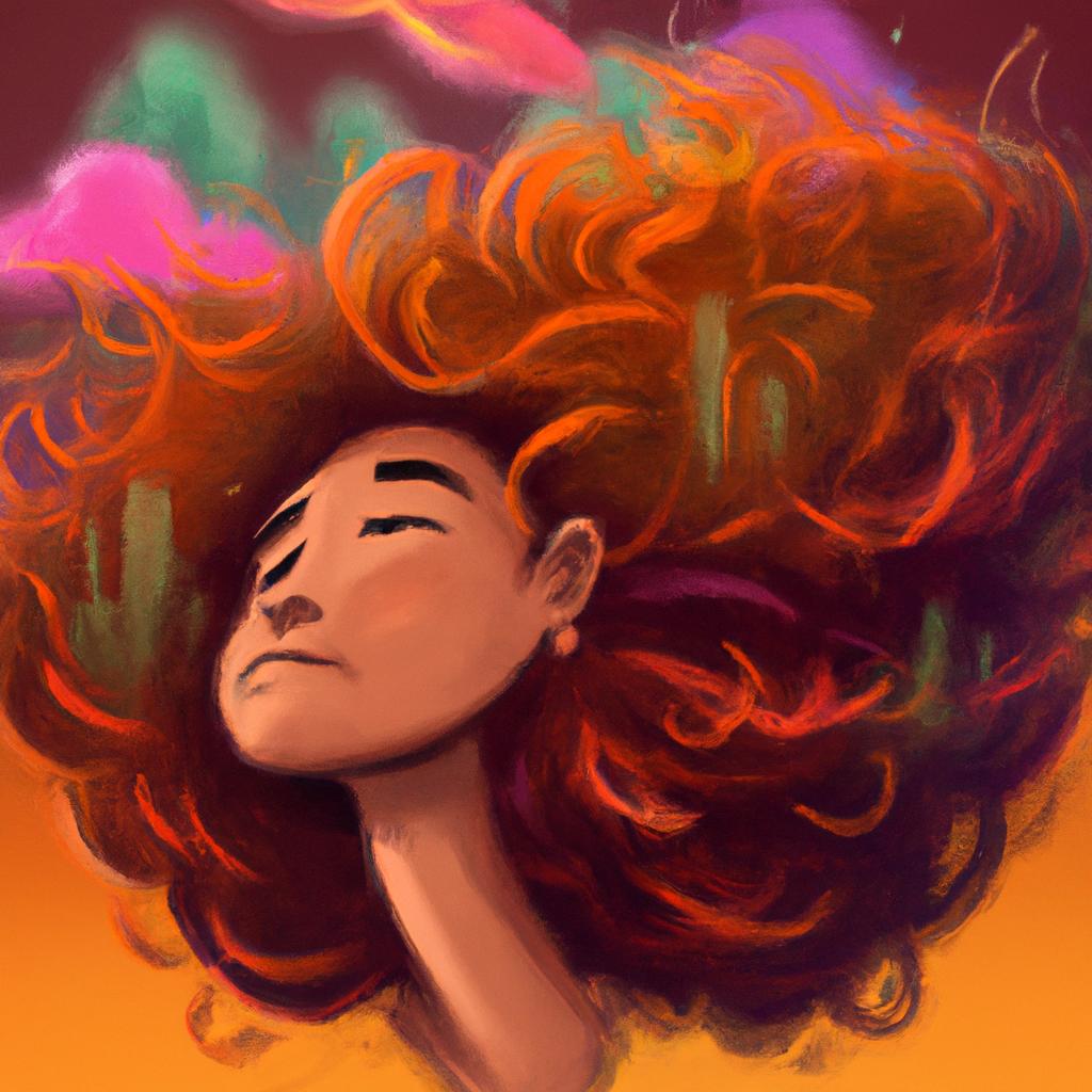 Imagem de capa do post Descubra o que Significa Sonhar com Cabelo Grande e Cacheado! com um desenho digital