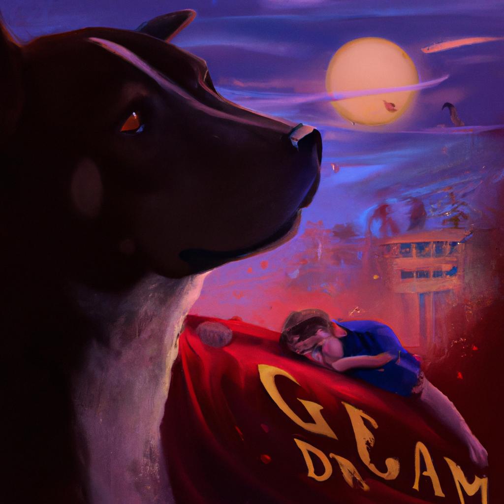 Imagem de capa do post "Compreenda o Que Significa Sonhar com Cachorro Grande e Bravo!" com um desenho digital