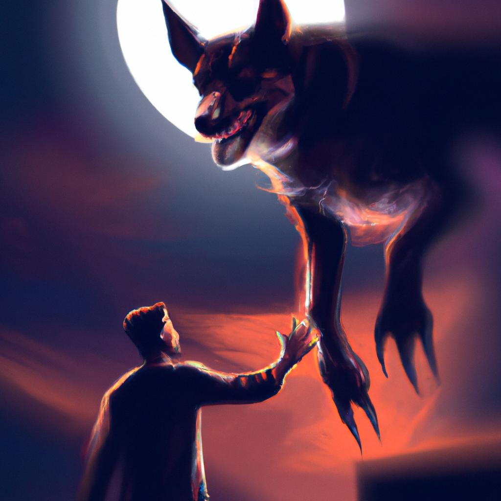 Imagem de capa do post "Descubra o que Significa Sonhar com Cachorro Preto Mordendo!" com um desenho digital