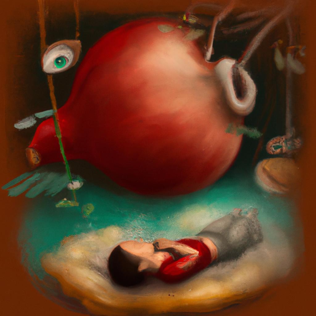 Imagem de capa do post "Descubra o Que Significa Sonhar com Caju Vermelho!" com um desenho digital