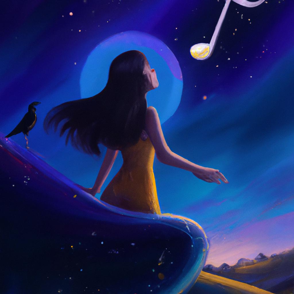 Imagem de capa do post "O Que Significa Sonhar com Cantar? Descubra Aqui!" com um desenho digital