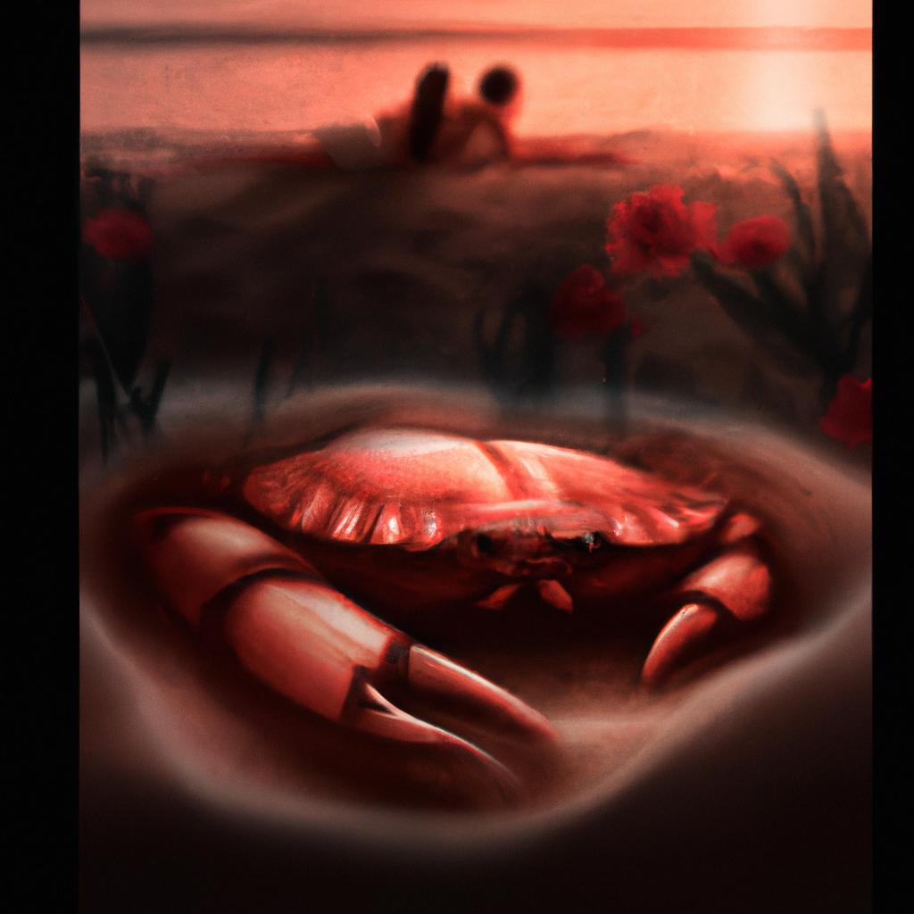 Imagem de capa do post "Descubra o Que Significa Sonhar com Caranguejo Me Mordendo!" com um desenho digital