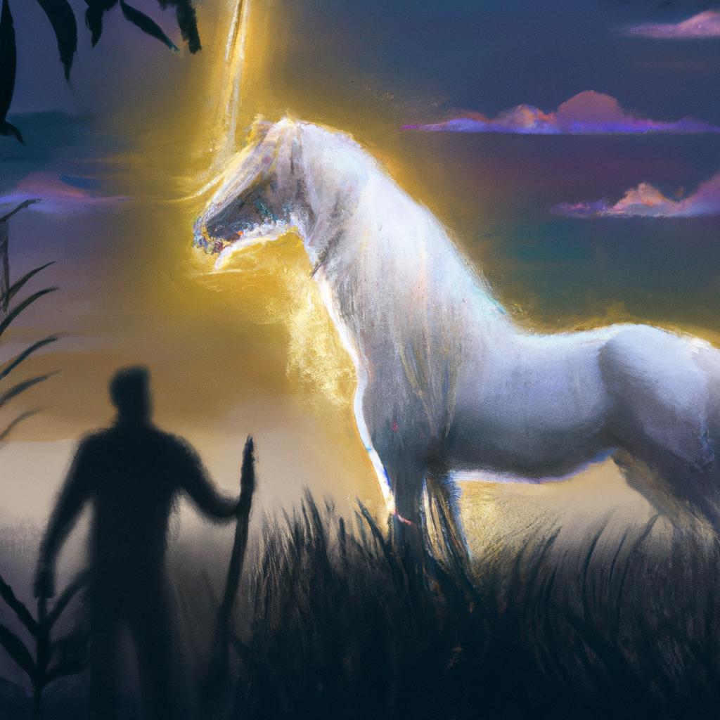 Imagem de capa do post Descubra o que Sonhar com Cavalo Branco Significa! com um desenho digital