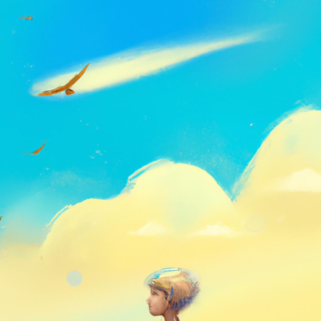 Imagem de capa do post "O que Significa Sonhar com Céu? Descubra Aqui!" com um desenho digital
