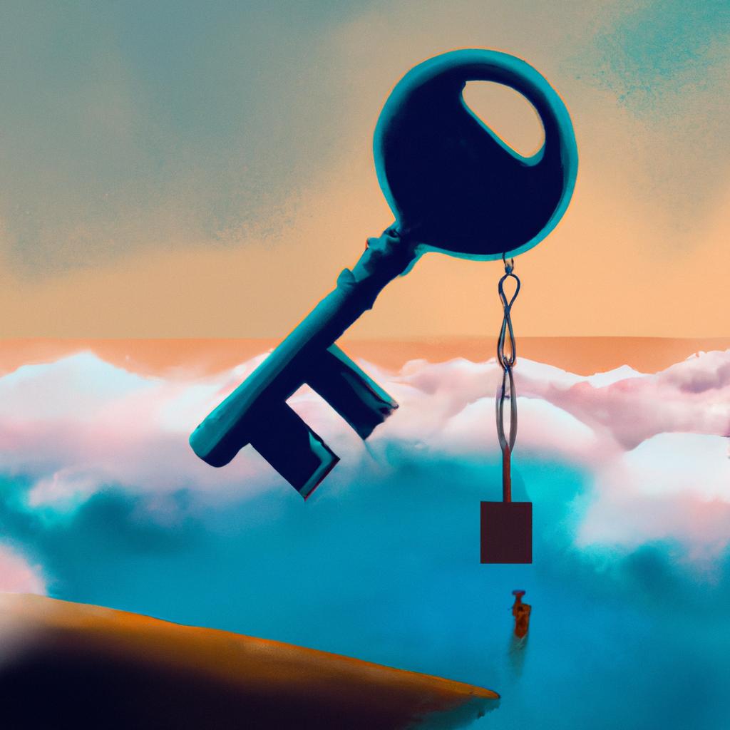 Imagem de capa do post "Descubra o Que Significa Sonhar com Chave!" com um desenho digital