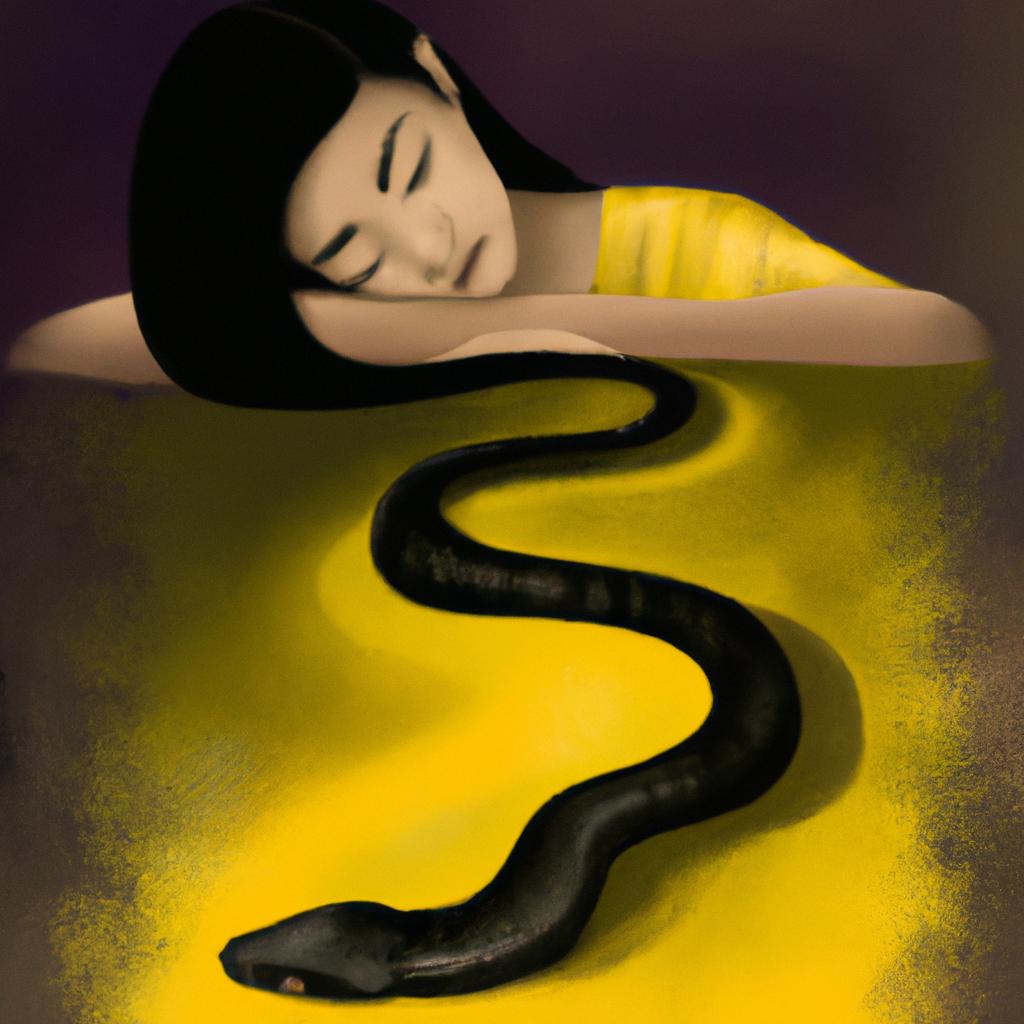 Imagem de capa do post "Descubra O Que Significa Sonhar com Cobra Amarela e Preta!" com um desenho digital
