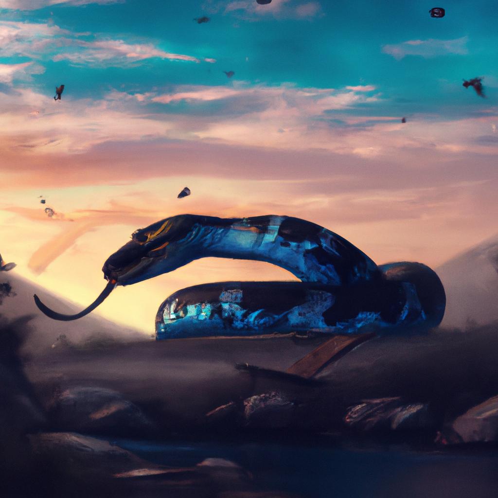 Imagem de capa do post Descubra o que Significa Sonhar com Cobra Preta Grande! com um desenho digital
