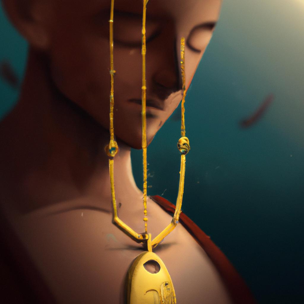 Imagem de capa do post "Descubra: O Que Significa Sonhar com Colar de Ouro!" com um desenho digital