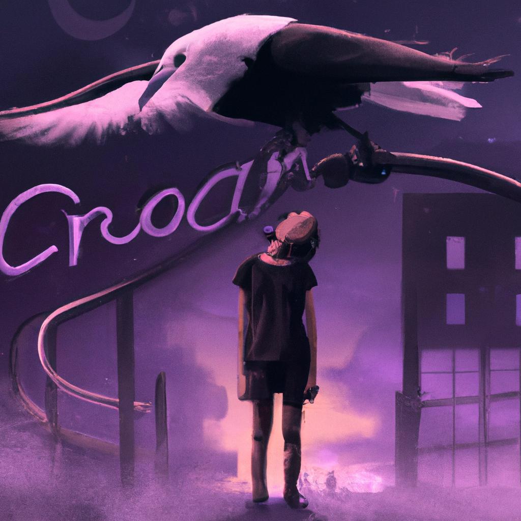 Imagem de capa do post "Descubra o Significado do Sonho com Corvo Preto!" com um desenho digital