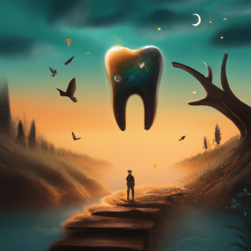 Imagem de capa do post "Descubra o Que Significa Sonhar com Dente Mole Caindo!" com um desenho digital