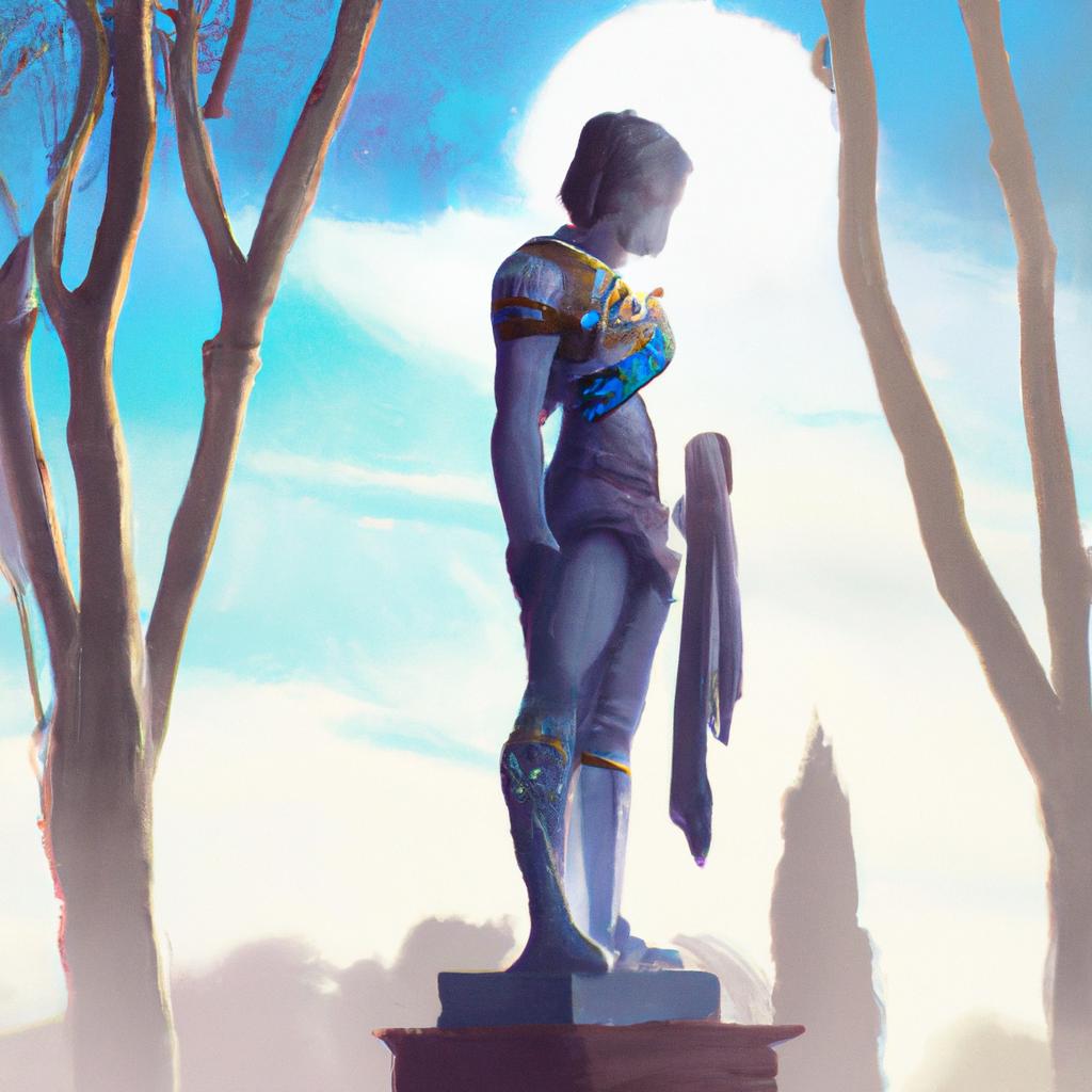 Imagem de capa do post "O Que Significa Sonhar Com Estatua? Descubra Agora!" com um desenho digital