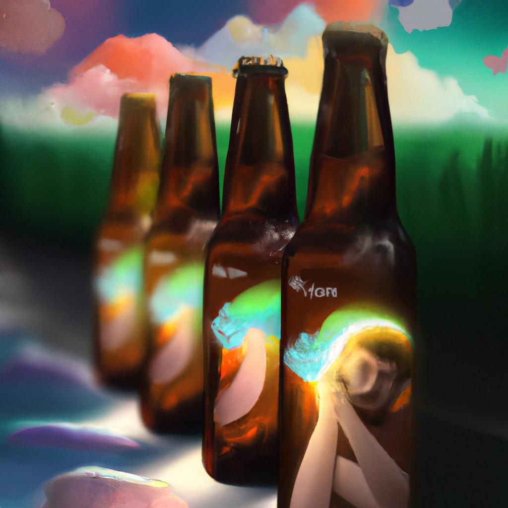 Imagem de capa do post "Descubra o que Significa Sonhar com Garrafas de Cerveja!" com um desenho digital