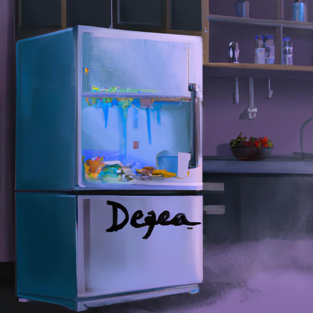 Imagem de capa do post "Descubra o que Significa Sonhar com Geladeira Suja"! com um desenho digital