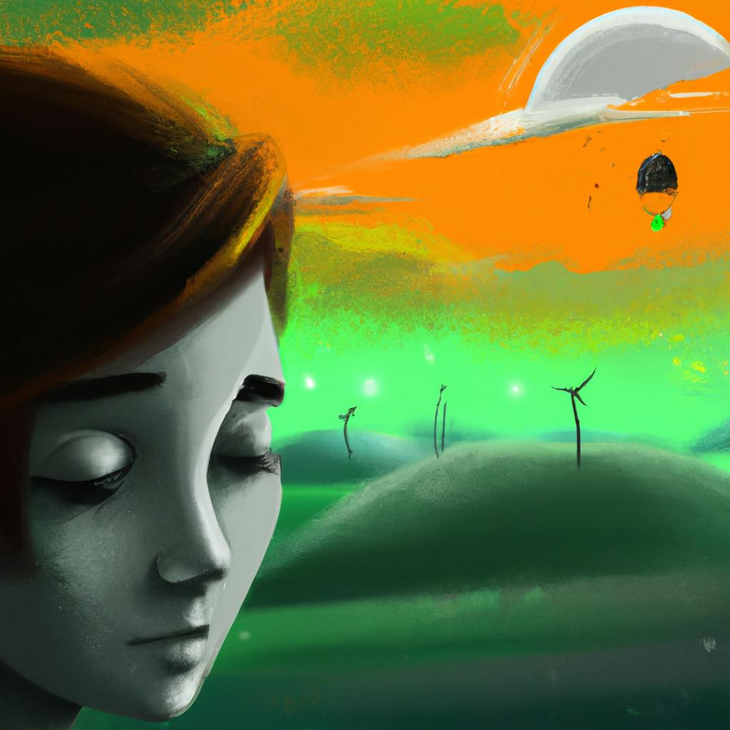 Imagem de capa do post "O Que Significa Sonhar com Laranja Verde? Descubra Aqui!" com um desenho digital