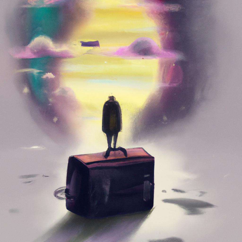 Imagem de capa do post "Descubra o Que Significa Sonhar com Malas: Uma Visão Geral" com um desenho digital