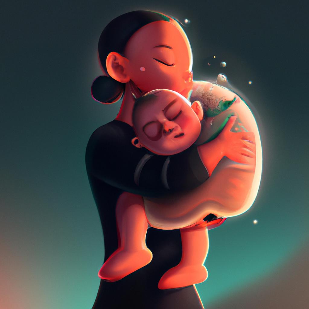 Imagem de capa do post "O Que Significa Sonhar com Nenem no Colo? Descubra!" com um desenho digital