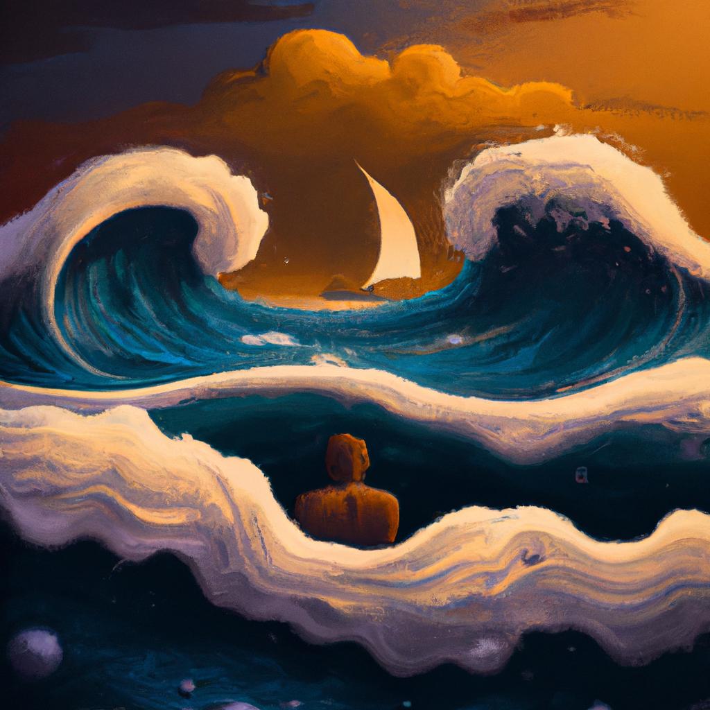 Imagem de capa do post O Que Significa Sonhar Com Ondas Grandes? com um desenho digital