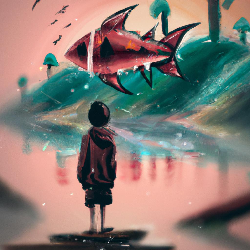 Imagem de capa do post "O Que Significa Sonhar com Peixe no Jogo do Bicho? Descubra!" com um desenho digital