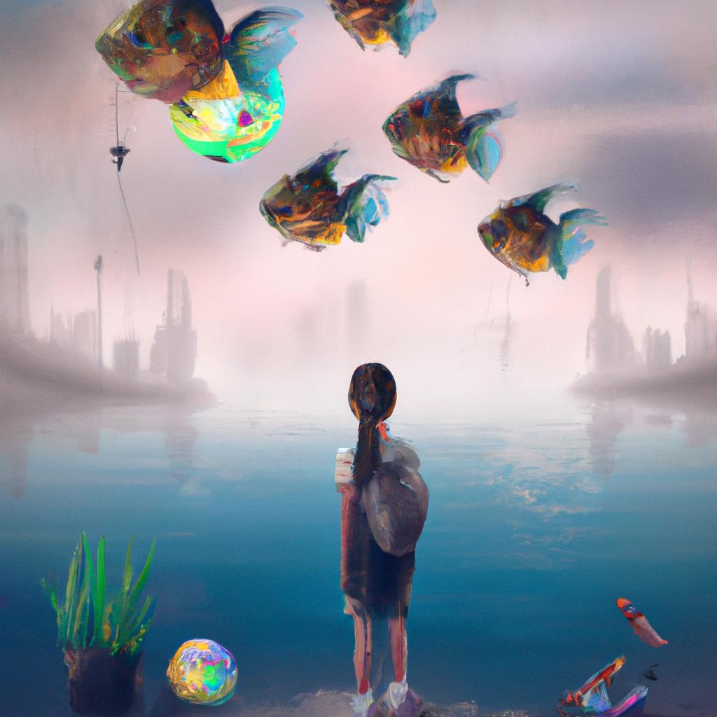 Imagem de capa do post "O Que Significa Sonhar com Peixe Vivo: Descubra Aqui!" com um desenho digital