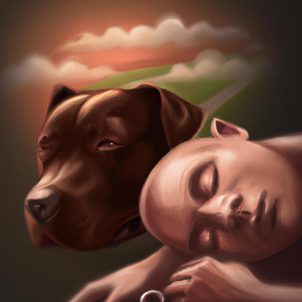 Imagem de capa do post "O que Significa Sonhar com Pitbull Marrom? Descubra Aqui!" com um desenho digital