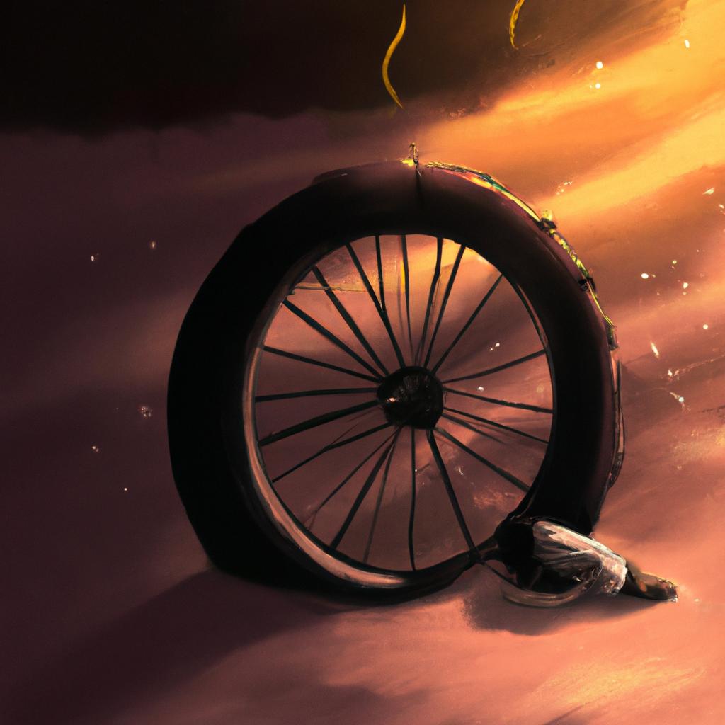 Imagem de capa do post Descubra o que Significa Sonhar com Pneu de Bicicleta Furado! com um desenho digital