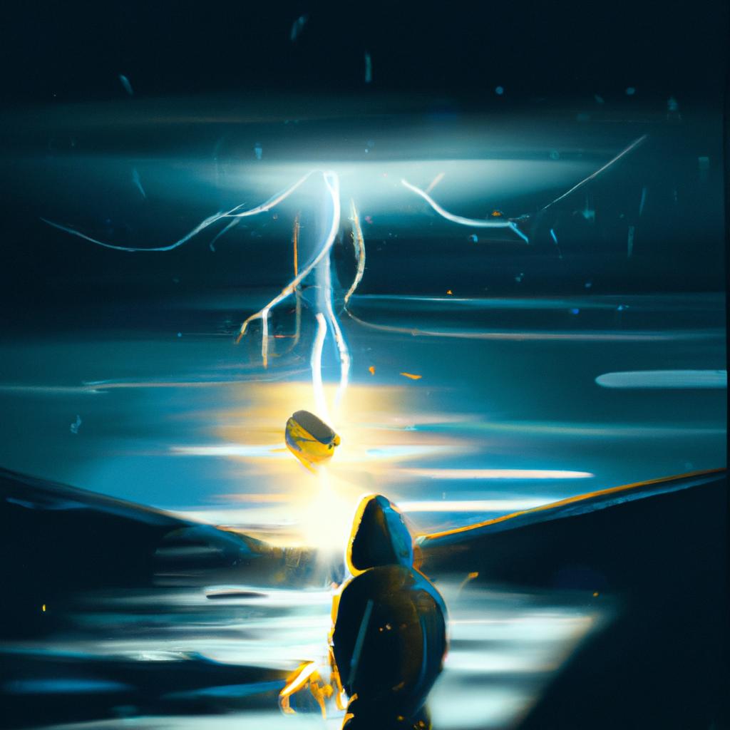 Imagem de capa do post "Descubra o Que Significa Sonhar com Raio Caindo!" com um desenho digital