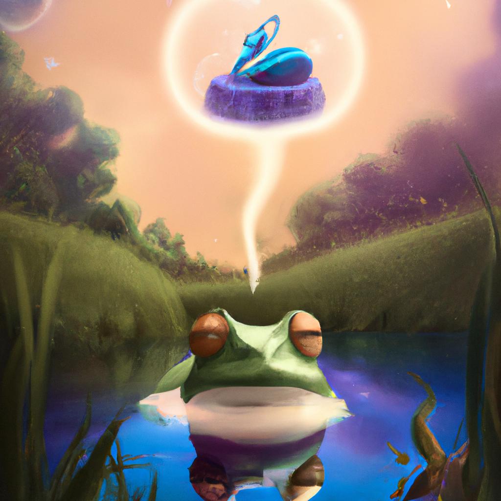 Imagem de capa do post "Descubra o Que Significa Sonhar com Sapo no Mundo Espiritual!" com um desenho digital