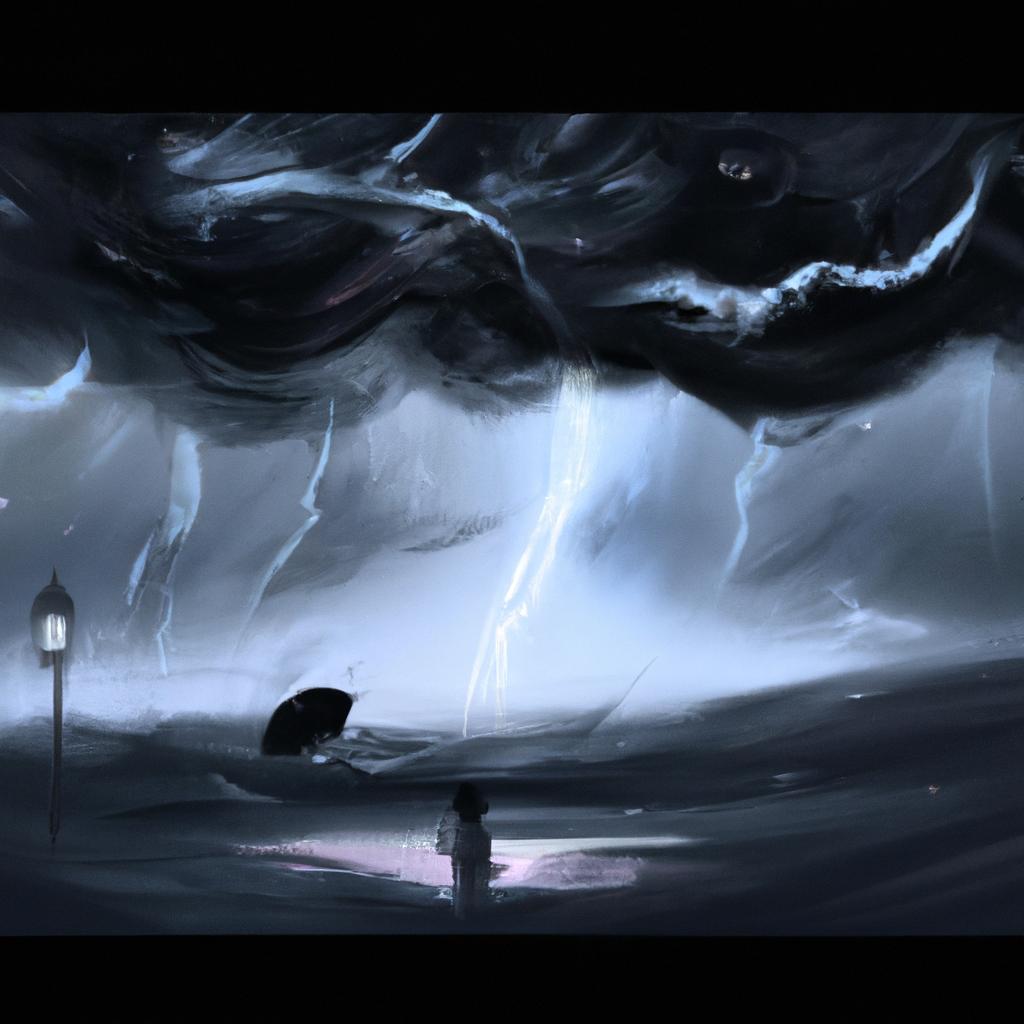 Imagem de capa do post "O Que Significa Sonhar com Tempestade? Descubra!" com um desenho digital