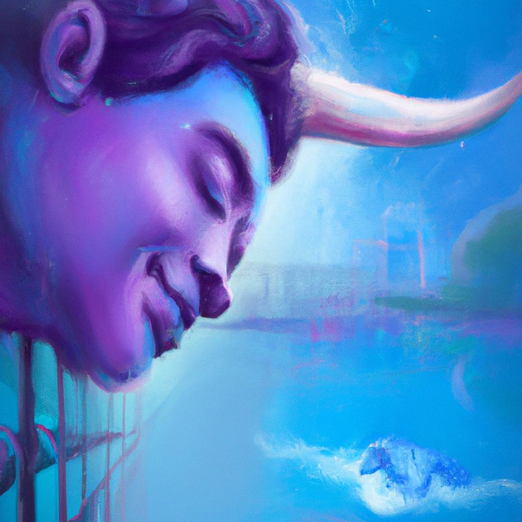 Imagem de capa do post "Descubra o que Significa Sonhar com Touro Branco!" com um desenho digital