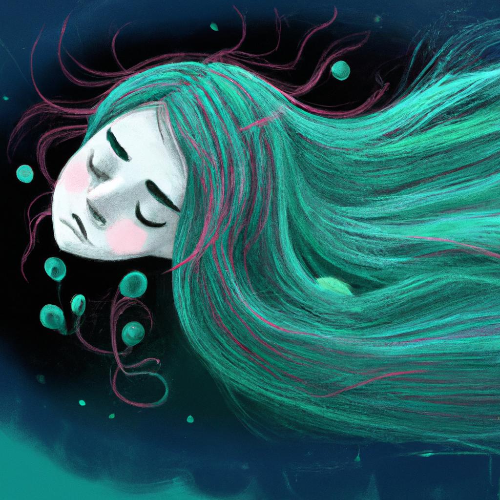Imagem de capa do post "O Que Significa Sonhar com Tufos de Cabelo Caindo? Descubra!" com um desenho digital