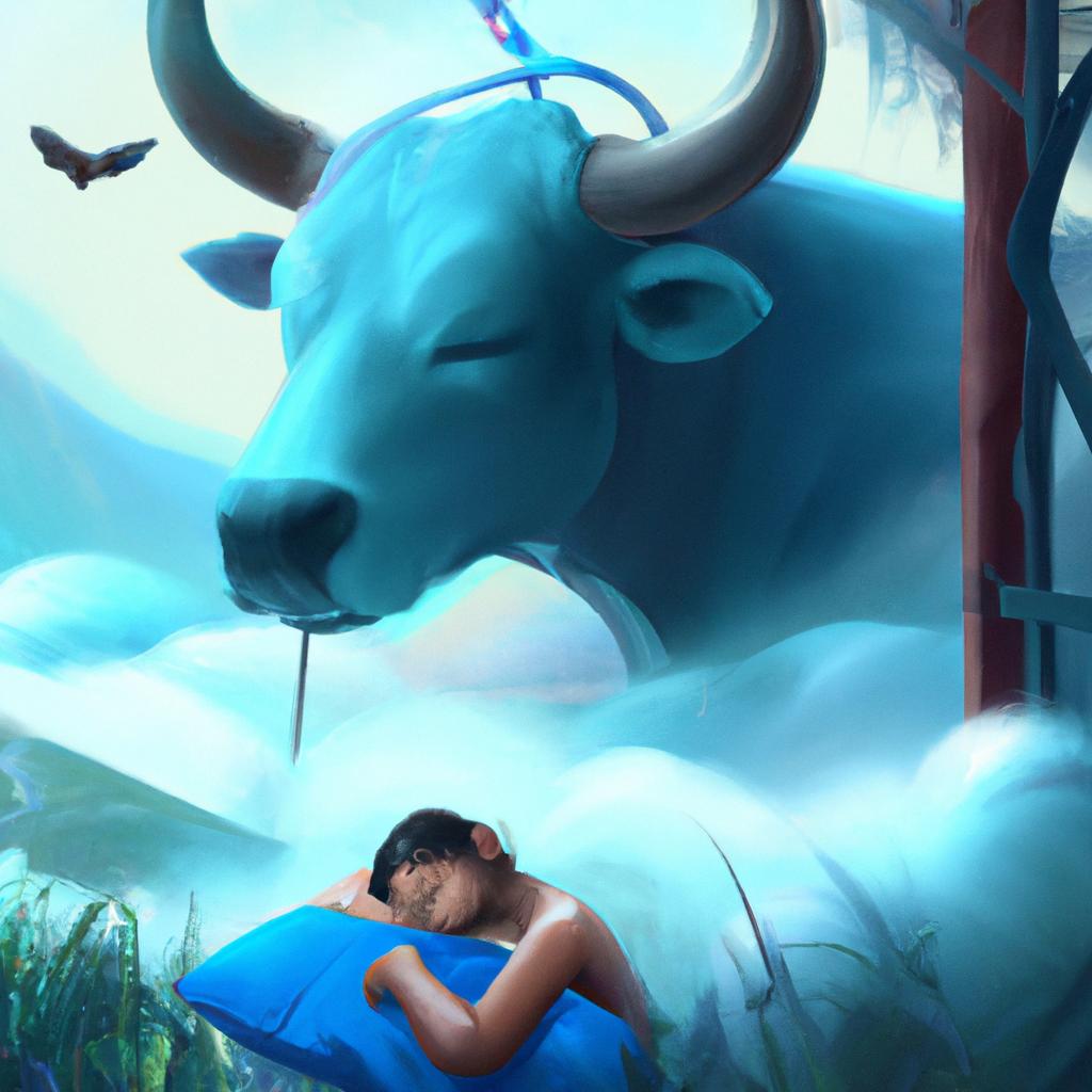 Imagem de capa do post "O Que Significa Sonhar com Vaca e Boi? Descubra Aqui!" com um desenho digital