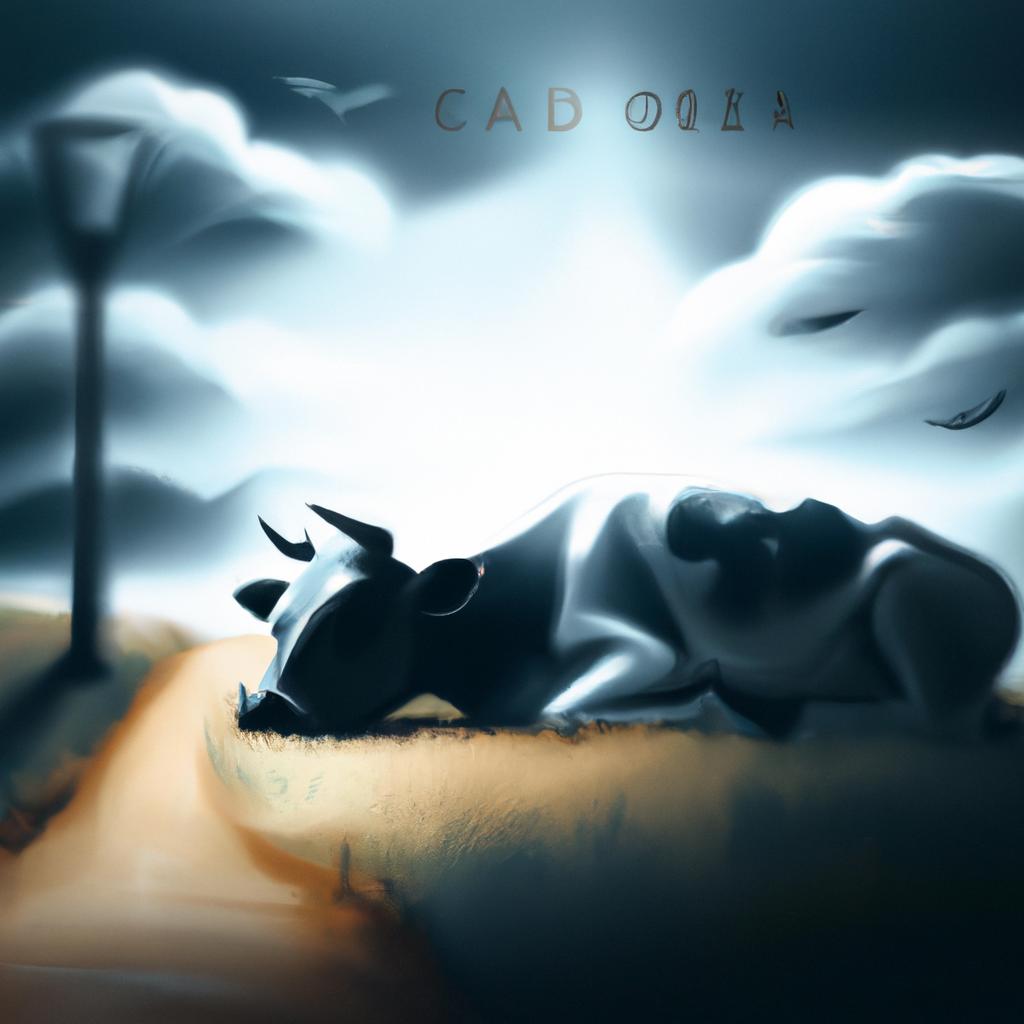 Imagem de capa do post "Descubra o que Significa Sonhar com Vaca Morta!" com um desenho digital