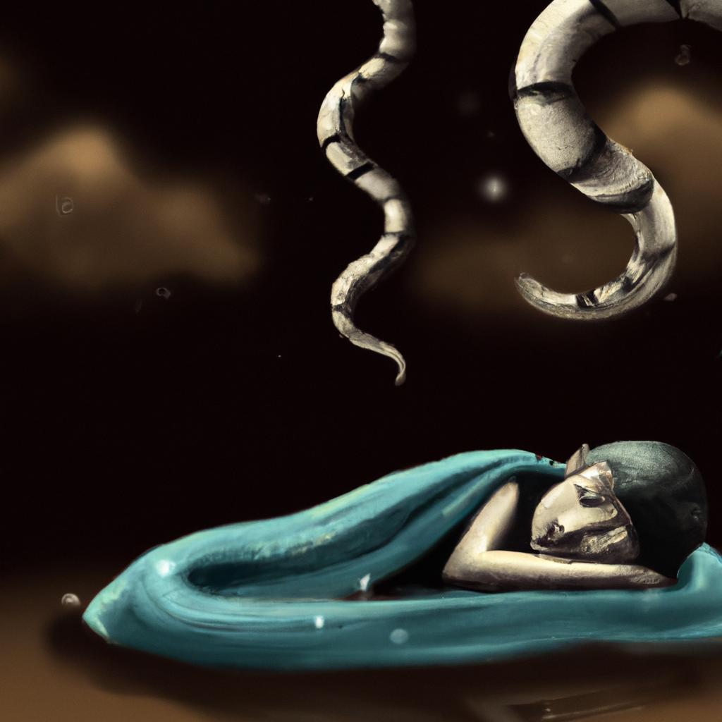 Imagem de capa do post "Descubra o que Significa Sonhar com Cobra Preta!" com um desenho digital