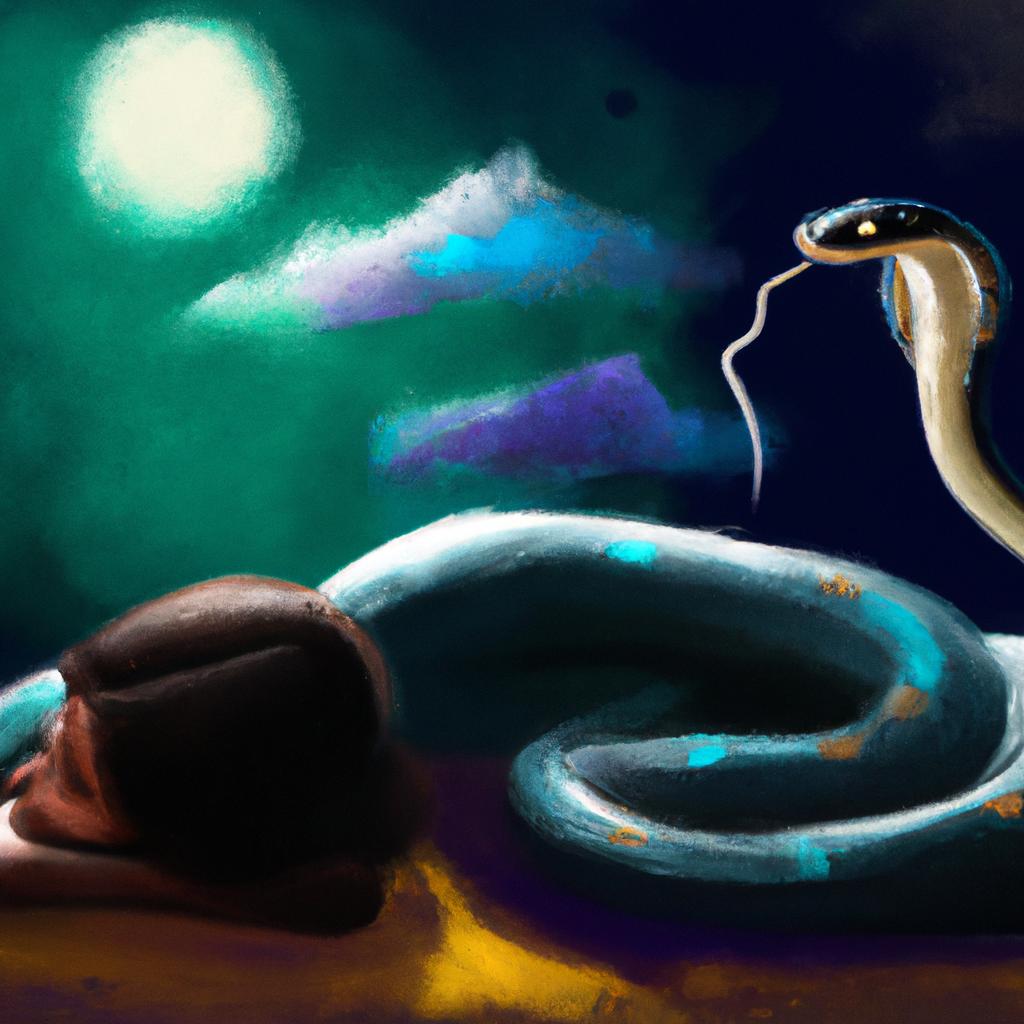 Imagem de capa do post "O Que Significa Sonhar com Cobras? Descubra Aqui!" com um desenho digital